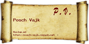 Posch Vajk névjegykártya